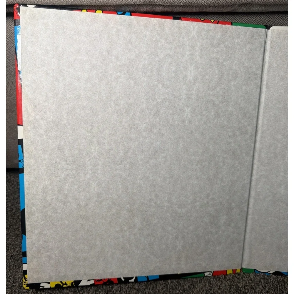 Vintage 1990s Disney Mickey Mouse School 3 Ring Hard Binder Photo Album 10.5x12